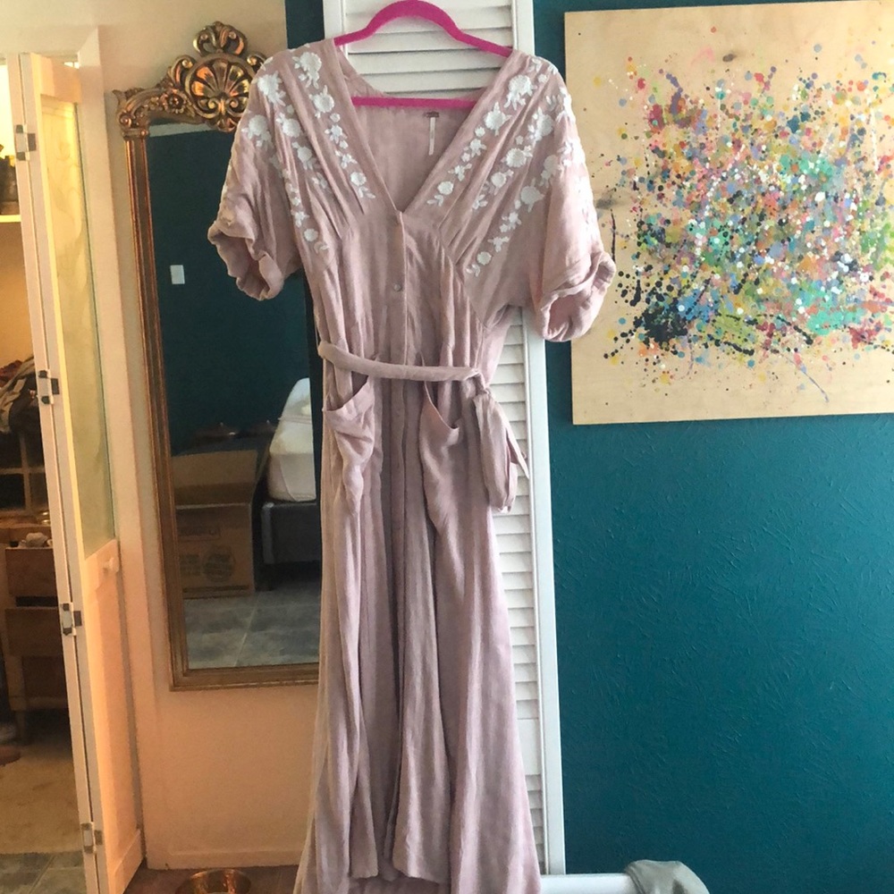 Popular Free People Button up Floral dress Size S